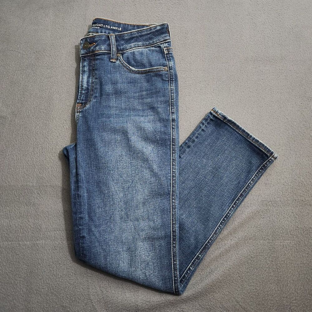 Chico's Women 0R US 4R DefineMe Denim Straight Leg Ankle Mid Rise Jeans